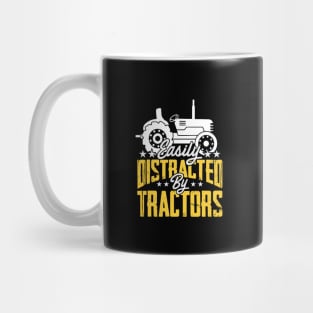 Funny Cute Tractor Gift, Distracted By Tractors, Farmer Mug